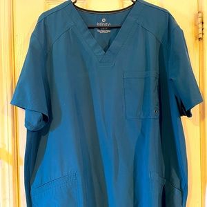 Caribbean Blue V-neck scrub top by Cherokee Infinity